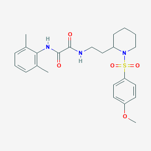 molecular formula C24H31N3O5S B2369957 N1-(2,6-二甲苯基)-N2-(2-(1-((4-甲氧基苯基)磺酰基)哌啶-2-基)乙基)草酰胺 CAS No. 898415-51-5
