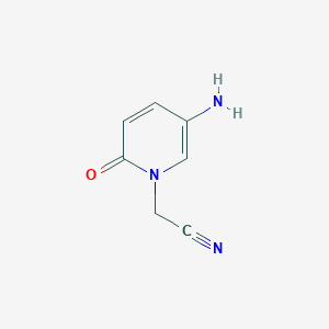 molecular formula C7H7N3O B2369958 2-(5-Amino-2-oxo-1,2-dihydropyridin-1-YL)acetonitrile CAS No. 1016712-76-7