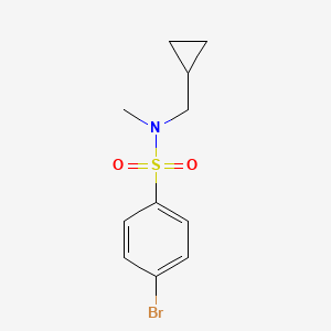 molecular formula C11H14BrNO2S B2369960 4-溴-N-(环丙基甲基)-N-甲基苯磺酰胺 CAS No. 1178144-87-0