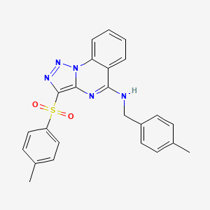 molecular formula C24H21N5O2S B2369976 N-(4-methylbenzyl)-3-[(4-methylphenyl)sulfonyl][1,2,3]triazolo[1,5-a]quinazolin-5-amine CAS No. 904586-20-5