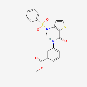 ethyl 3-[3-(N-methylbenzenesulfonamido)thiophene-2-amido]benzoate