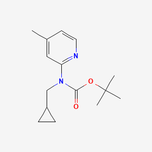 molecular formula C15H22N2O2 B2369999 Tert-butyl N-(cyclopropylmethyl)-N-(4-methylpyridin-2-YL)carbamate CAS No. 1260683-55-3
