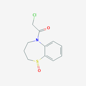 molecular formula C11H12ClNO2S B2370003 2-Chloro-1-(1-oxo-3,4-dihydro-2H-1lambda4,5-benzothiazepin-5-yl)ethanone CAS No. 2305451-29-8
