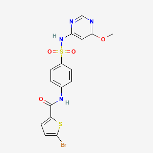 molecular formula C16H13BrN4O4S2 B2370006 5-bromo-N-(4-(N-(6-methoxypyrimidin-4-yl)sulfamoyl)phenyl)thiophene-2-carboxamide CAS No. 380638-29-9