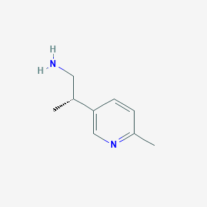 molecular formula C9H14N2 B2370011 (2S)-2-(6-methylpyridin-3-yl)propan-1-amine CAS No. 2248199-48-4