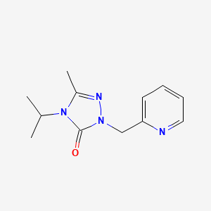 molecular formula C12H16N4O B2370017 3-methyl-4-(propan-2-yl)-1-[(pyridin-2-yl)methyl]-4,5-dihydro-1H-1,2,4-triazol-5-one CAS No. 2199601-96-0