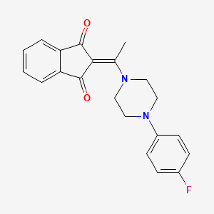 2-{1-[4-(4-fluorophenyl)piperazin-1-yl]ethylidene}-2,3-dihydro-1H-indene-1,3-dione