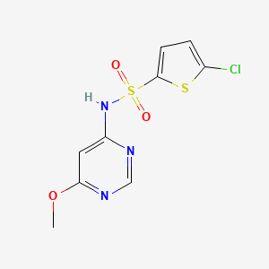 molecular formula C9H8ClN3O3S2 B2370032 5-氯-N-(6-甲氧基嘧啶-4-基)噻吩-2-磺酰胺 CAS No. 1396872-31-3