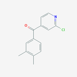molecular formula C14H12ClNO B2370055 (2-氯吡啶-4-基)(3,4-二甲基苯基)甲酮 CAS No. 868390-69-6