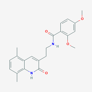 molecular formula C22H24N2O4 B2370058 N-[2-(5,8-dimethyl-2-oxo-1H-quinolin-3-yl)ethyl]-2,4-dimethoxybenzamide CAS No. 851407-00-6