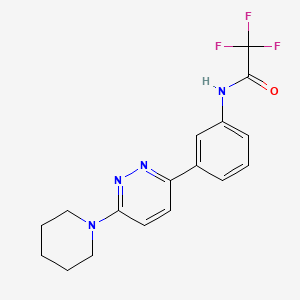 molecular formula C17H17F3N4O B2370060 2,2,2-trifluoro-N-[3-(6-piperidin-1-ylpyridazin-3-yl)phenyl]acetamide CAS No. 899758-70-4