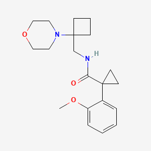 1-(2-Methoxyphenyl)-N-[(1-morpholin-4-ylcyclobutyl)methyl]cyclopropane-1-carboxamide