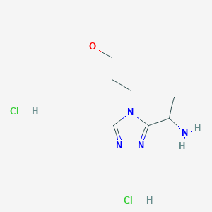 molecular formula C8H18Cl2N4O B2370080 {1-[4-(3-Methoxypropyl)-4H-1,2,4-triazol-3-yl]ethyl}amine dihydrochloride CAS No. 1609407-91-1