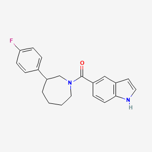 molecular formula C21H21FN2O B2370081 (3-(4-氟苯基)氮杂环-1-基)(1H-吲哚-5-基)甲苯酮 CAS No. 1797077-27-0