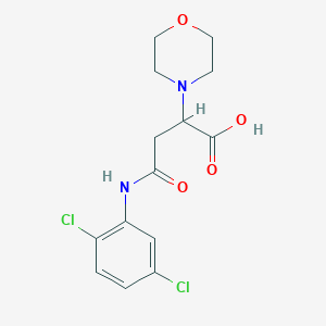 molecular formula C14H16Cl2N2O4 B2370083 4-((2,5-Dichlorophenyl)amino)-2-morpholino-4-oxobutanoic acid CAS No. 540764-03-2