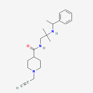 N-{2-methyl-2-[(1-phenylethyl)amino]propyl}-1-(prop-2-yn-1-yl)piperidine-4-carboxamide