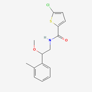 molecular formula C15H16ClNO2S B2370102 5-chloro-N-(2-methoxy-2-(o-tolyl)ethyl)thiophene-2-carboxamide CAS No. 1448131-80-3