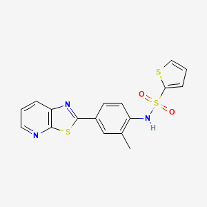 B2370116 N-(2-methyl-4-thiazolo[5,4-b]pyridin-2-yl-phenyl)thiophene-2-sulfonamide CAS No. 896679-36-0