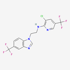 N-[3-chloro-5-(trifluoromethyl)-2-pyridinyl]-N-{2-[5-(trifluoromethyl)-1H-1,3-benzimidazol-1-yl]ethyl}amine