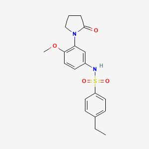 4-ethyl-N-(4-methoxy-3-(2-oxopyrrolidin-1-yl)phenyl)benzenesulfonamide