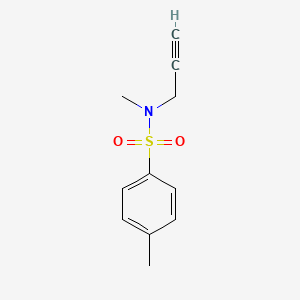 molecular formula C11H13NO2S B2370153 苯磺酰胺，N,4-二甲基-N-2-丙炔-1-基- CAS No. 240132-49-4
