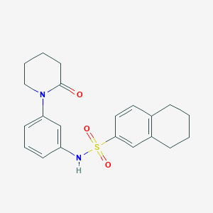 molecular formula C21H24N2O3S B2370157 N-[3-(2-oxopiperidin-1-yl)phenyl]-5,6,7,8-tetrahydronaphthalene-2-sulfonamide CAS No. 941939-57-7