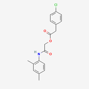 molecular formula C18H18ClNO3 B2370161 [2-(2,4-二甲基苯胺基)-2-氧代乙基] 2-(4-氯苯基)乙酸酯 CAS No. 391240-67-8