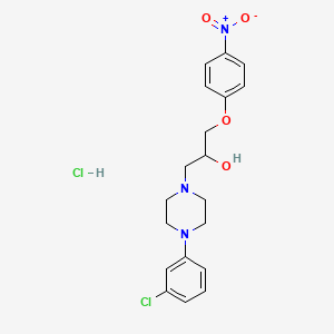 1-(4-(3-Chlorophenyl)piperazin-1-yl)-3-(4-nitrophenoxy)propan-2-ol hydrochloride