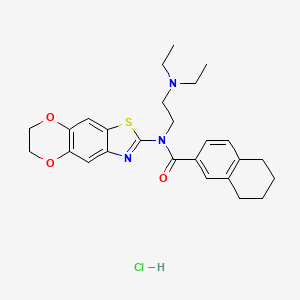 N-(2-(diethylamino)ethyl)-N-(6,7-dihydro-[1,4]dioxino[2',3':4,5]benzo[1,2-d]thiazol-2-yl)-5,6,7,8-tetrahydronaphthalene-2-carboxamide hydrochloride