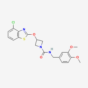 3-((4-chlorobenzo[d]thiazol-2-yl)oxy)-N-(3,4-dimethoxybenzyl)azetidine-1-carboxamide