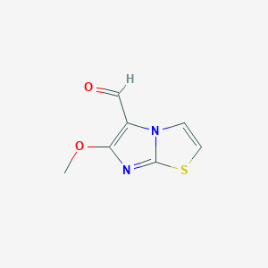 molecular formula C7H6N2O2S B2370172 6-甲氧基咪唑[2,1-b][1,3]噻唑-5-甲醛 CAS No. 180688-62-4