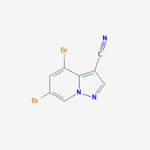 molecular formula C8H3Br2N3 B2370175 4,6-Dibromopyrazolo[1,5-a]pyridine-3-carbonitrile CAS No. 2068065-63-2