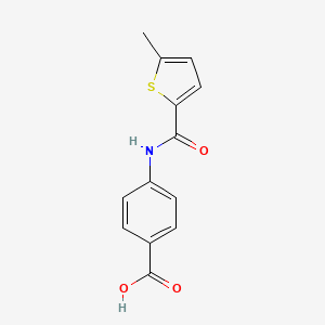 molecular formula C13H11NO3S B2370177 4-{[(5-Methylthiophen-2-yl)carbonyl]amino}benzoic acid CAS No. 219708-08-4