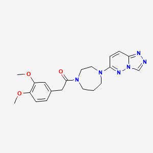 1-(4-([1,2,4]Triazolo[4,3-b]pyridazin-6-yl)-1,4-diazepan-1-yl)-2-(3,4-dimethoxyphenyl)ethan-1-one