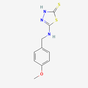 molecular formula C10H11N3OS2 B2370194 5-{[(4-Methoxyphenyl)methyl]amino}-1,3,4-thiadiazole-2-thiol CAS No. 873790-27-3