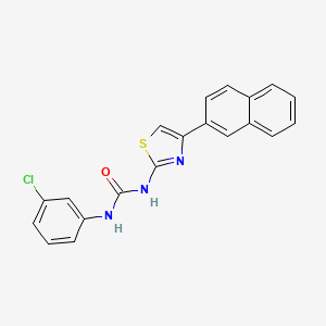 molecular formula C20H14ClN3OS B2370195 1-(3-Chlorophenyl)-3-(4-(naphthalen-2-yl)thiazol-2-yl)urea CAS No. 326874-58-2