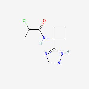 2-Chloro-N-[1-(1H-1,2,4-triazol-5-yl)cyclobutyl]propanamide