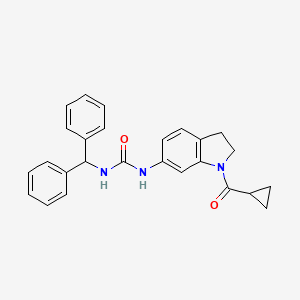 1-Benzhydryl-3-(1-(cyclopropanecarbonyl)indolin-6-yl)urea