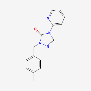 molecular formula C15H14N4O B2370213 2-(4-methylbenzyl)-4-(2-pyridinyl)-2,4-dihydro-3H-1,2,4-triazol-3-one CAS No. 343373-45-5