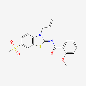 (Z)-N-(3-allyl-6-(methylsulfonyl)benzo[d]thiazol-2(3H)-ylidene)-2-methoxybenzamide