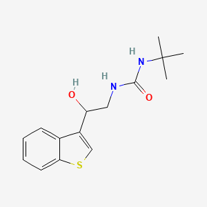 molecular formula C15H20N2O2S B2370215 1-(2-(Benzo[b]thiophen-3-yl)-2-hydroxyethyl)-3-(tert-butyl)urea CAS No. 2034440-05-4