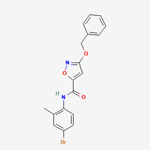 molecular formula C18H15BrN2O3 B2370219 3-(benzyloxy)-N-(4-bromo-2-methylphenyl)isoxazole-5-carboxamide CAS No. 1421481-54-0