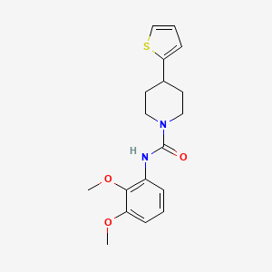 molecular formula C18H22N2O3S B2370222 N-(2,3-二甲氧基苯基)-4-(噻吩-2-基)哌啶-1-甲酰胺 CAS No. 1396767-90-0