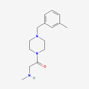 molecular formula C15H23N3O B2370229 2-(Methylamino)-1-{4-[(3-methylphenyl)methyl]piperazin-1-yl}ethan-1-one CAS No. 900641-45-4