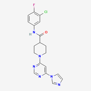 1-(6-(1H-imidazol-1-yl)pyrimidin-4-yl)-N-(3-chloro-4-fluorophenyl)piperidine-4-carboxamide