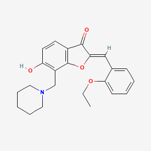 2-[(2-Ethoxyphenyl)methylene]-6-hydroxy-7-(piperidylmethyl)benzo[b]furan-3-one
