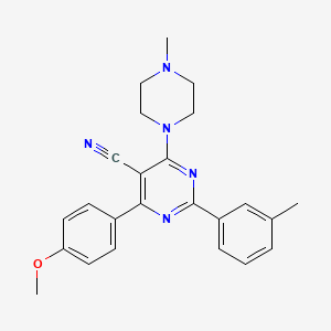 4-(4-Methoxyphenyl)-2-(3-methylphenyl)-6-(4-methylpiperazino)-5-pyrimidinecarbonitrile