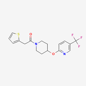 2-(Thiophen-2-yl)-1-(4-((5-(trifluoromethyl)pyridin-2-yl)oxy)piperidin-1-yl)ethanone
