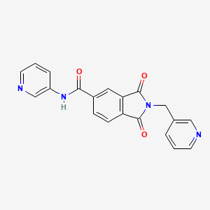 1,3-dioxo-N-3-pyridinyl-2-(3-pyridinylmethyl)-5-isoindolinecarboxamide