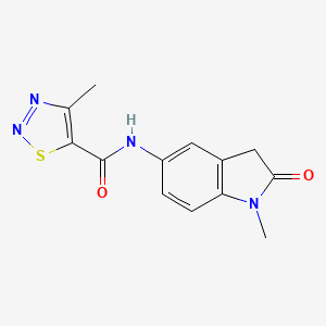 molecular formula C13H12N4O2S B2370256 4-methyl-N-(1-methyl-2-oxoindolin-5-yl)-1,2,3-thiadiazole-5-carboxamide CAS No. 1206985-17-2